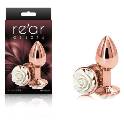 Introducing the Sensual Delights of Rear Assets Rose Small Aluminum Anal Toy - Model RA-001: A Provocative Pleasure Enhancer for All Genders and Alluring Moments of Intimacy in a Stunning Ros - Adult Naughty Store