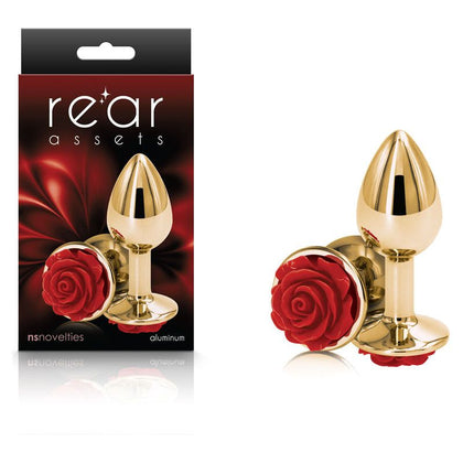 Rear Assets Rose - Small: The Sensual Pleasure Elegance for Anal Play - Model RAS-S1 - Unisex - Lightweight Aluminum - Seductive Rose - Adult Naughty Store