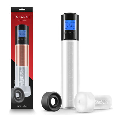 Enlarge Viking Pump USB Rechargeable Automatic Penis Pump - Smart Viking Masturbator - Model V1 - Male Pleasure Device - Enhances Size and Stimulation - Black