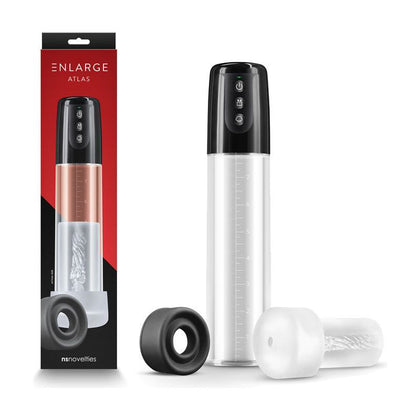 Enlarge Atlas Pump - Automatic Penis Pump for Powerful Stimulation and Pleasure - Model AP-3000 - Male - Enhances Sensations - Sleek Black