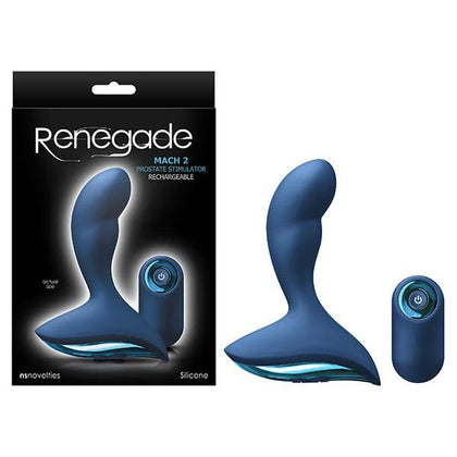 Renegade Mach II Silicone Rechargeable Prostate Massager - Model R2, for Men, Intense Pleasure, Midnight Black