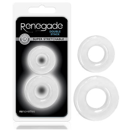 Renegade Double Stack Vibrating Cock Ring - Model RS-DS001 - For Men - Intense Pleasure - Black