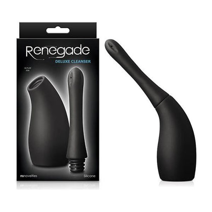 Renegade Deluxe Cleanser - Silicone Anal Douche - Model RD-500 - Unisex - Intimate Hygiene - Black - Adult Naughty Store