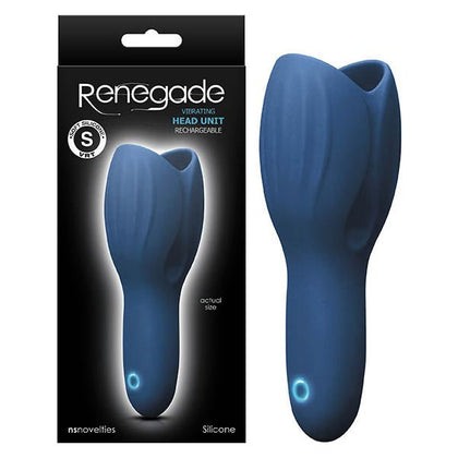 Renegade Head Unit - USB Rechargeable Vibrating Penis Head Stimulator - Model R-100 - Male Pleasure - Blue