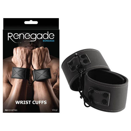 Renegade Bondage - Wrist Cuffs for Dominant Men - Model RBWC-001 - Intense Pleasure and Control - Black - Adult Naughty Store