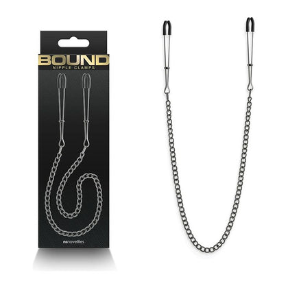 Bound Nipple Clamps - DC3 - Gunmetal - Adult Naughty Store