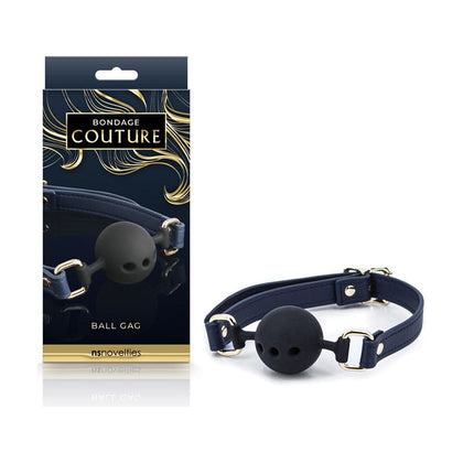 NS Novelties Bondage Couture BC-001 Ball Gag - Unisex BDSM Toy for Sensual Oral Play - Black