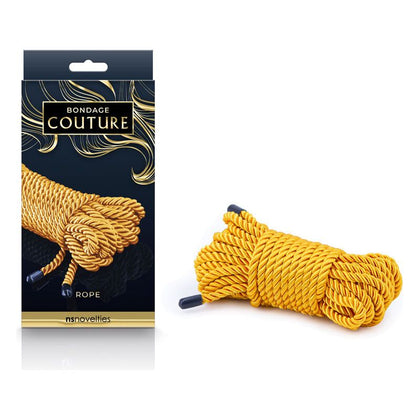 NS Novelties Bondage Couture Rope - Gold: Exquisite Synthetic Rope for Sensual Pleasure (Model BCR-001, Unisex, BDSM, Gold) - Adult Naughty Store