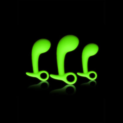 Introducing the Ouch! Glow In The Dark Prostate Kit - The Ultimate Pleasure Experience for Men in Luminous Green - Adult Naughty Store