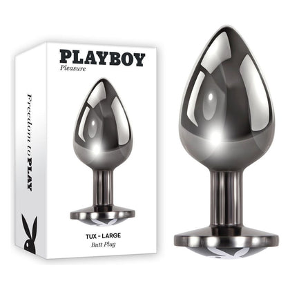Playboy Pleasure TUX - Large Metal Butt Plug for Men and Women - Model 9.6 cm - Anal Pleasure - Black