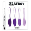 Playboy Pleasure Purple Kegel Ball Set - Set of 4 | Model: PUT IN WORK | For Women | Pelvic Floor Strengthening | Pink Shades - Adult Naughty Store