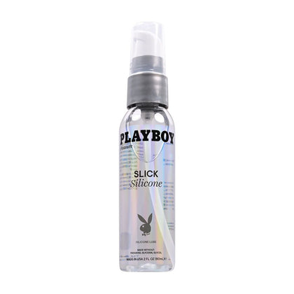 Playboy Pleasure SLICK SILICONE - 60 ml | Premium Silicone Lubricant for Intimate Pleasure | Model: SLICK60 | Unisex | Enhances Comfort and Sensuality | Clear - Adult Naughty Store