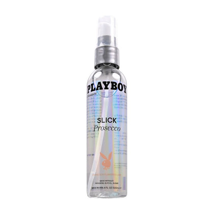 Playboy Pleasure SLICK PROSECCO Water-Based Lubricant - Enhance Intimate Pleasure with Prosecco Flavour - 120 ml Bottle