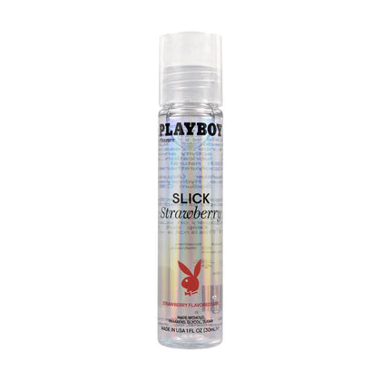 Playboy Pleasure SLICK STRAWBERRY Water-Based Lubricant - Enhance Intimate Pleasure with Ease and Comfort - 30ml Bottle - Adult Naughty Store