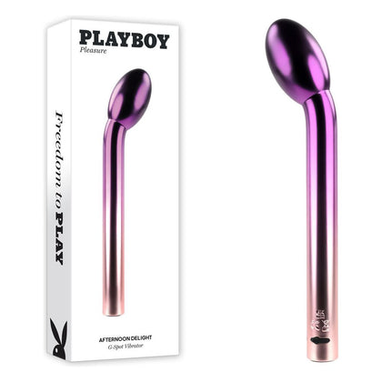 Playboy Pleasure Afternoon Delight Metallic Purple USB Rechargeable G-Spot Vibrator - Model PD-21CM-GS-AP