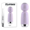 Playboy Pleasure Royal Mini Lilac 12.5 cm USB Rechargeable Mini Wand Vibrator for Women - Compact and Powerful Pleasure Toy - Adult Naughty Store