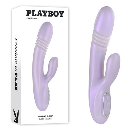 Playboy Pleasure BUMPING BUNNY Opal 22.9 cm USB Rechargeable Thrusting & Warming Rabbit Vibrator - Pink