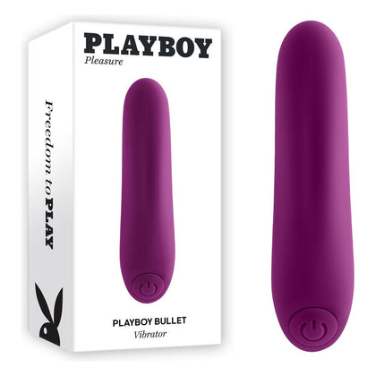 Playboy Pleasure PLAYBOY BULLET - Powerful 9 cm USB Rechargeable Vibrating Bullet for Targeted Stimulation - Purple - Adult Naughty Store