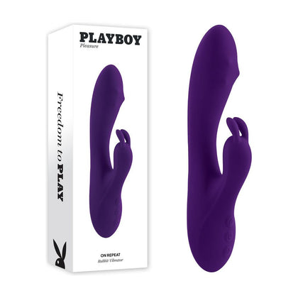 Playboy Pleasure ON REPEAT Purple 19.7 cm USB Rechargeable Rabbit Vibrator for Women's G-Spot and Clitoral Stimulation
