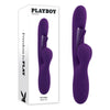 Introducing the Playboy Pleasure THE THRILL Purple 24.4 cm USB Rechargeable Rabbit Vibrator for Women - Unleash Exquisite Stimulation! - Adult Naughty Store