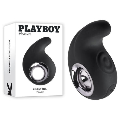 Introducing the Playboy Pleasure Ring My Bell Black USB Rechargeable Tapping Stimulator: The Ultimate Dual Stimulation Delight
