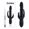 Experience Luxurious Pleasure with the Playboy Pleasure BIG BUNNY ENERGY Black Rabbit Vibrator BB-26.2RBAB for Women - Triple Stimulation for Sensual Bliss 🖤 - Adult Naughty Store