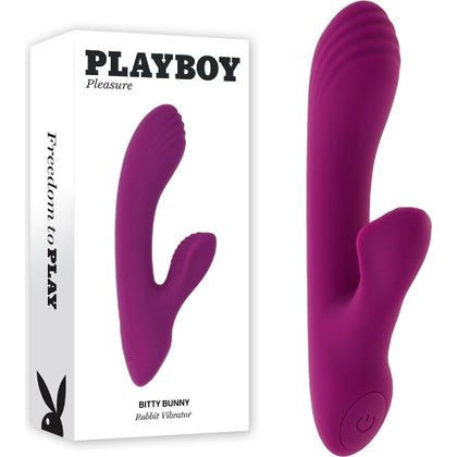 Playboy Pleasure BITTY BUNNY Model 14.7 USB Rechargeable Rabbit Vibrator - The Ultimate Luxury in Purple for Women