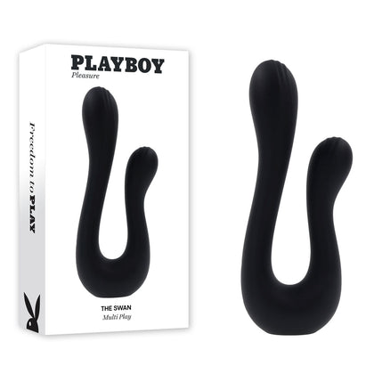 Introducing the Playboy Pleasure Dual Ended Vibrator SWN001 🔥 - For Women - Clitoral and G-Spot Stimulation - Black