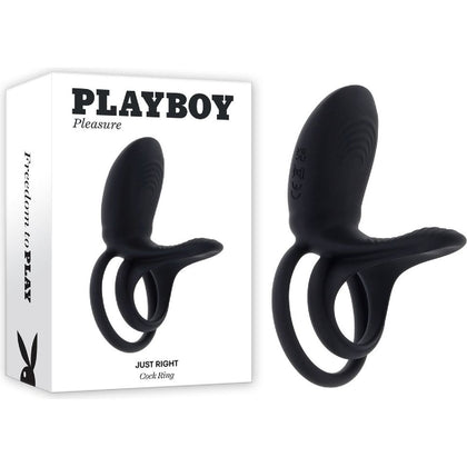 Playboy Pleasure Model X1 Men's Black Vibrating Cock & Balls Rings - Ultimate Girth Enhancement & Intense Vibrations - Adult Naughty Store