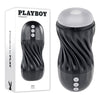 Playboy Pleasure SOLO USB Rechargeable Vibrating and Sucking Stroker - Model PPS-1001 - Male Masturbator for Intense Pleasure - Spiral Motion - 7 Functions - Black - Adult Naughty Store