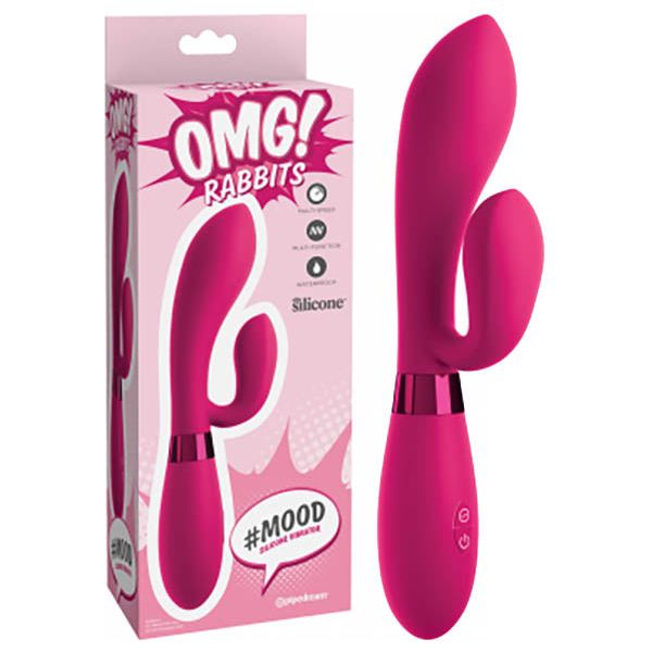 Adult Naughty Store: OMG! Rabbit Dual Motor Silicone Vibrator - Model XR-500 - For Women - Clitoral and G-Spot Stimulation - Midnight Black