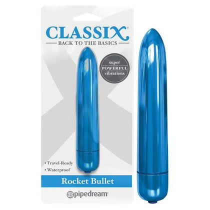 Classix Vibrating Rocket Bullet - Model CRB-001 - Unisex Clitoral and G-Spot Stimulation - Sleek Silver