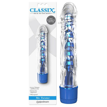 Classix Mr. Twister - Multi-Speed Vibrating Penis Extension and Beaded Vibe for Enhanced Pleasure - Clear - Adult Naughty Store