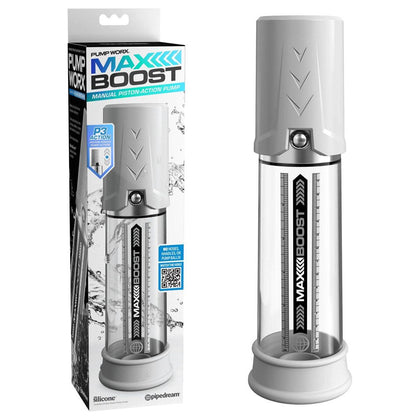 Max Boost Penis Pump - Model PB-1001 - Male Enhancement Device for Stronger Erections - White