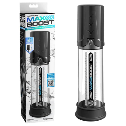 Pump Worx Max Boost - Black Penis Pump for Men - Model PB-3000 - Enhances Erection Strength and Size - Intensifies Pleasure - Black