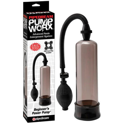Pump Worx Beginner's Power Pump - Male Enhancement Penis Pump for Lasting Pleasure and Confidence, Model PW-1001, Clear