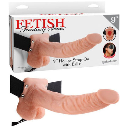 Fetish Fantasy Series 9'' Hollow Strap-on With Balls - The Ultimate Confidence Booster for Pleasurable Partner Play - Adult Naughty Store