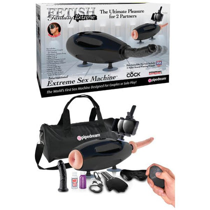 Fetish Fantasy Extreme International Extreme Sex Machine: The Ultimate Portable Pleasure Powerhouse for All Genders and Pleasure Zones in Sleek Black