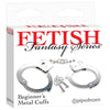 Fetish Fantasy Series Beginner's Metal Cuffs - Versatile Bondage Restraints for Enhanced Pleasure - Model X1BMC - Unisex - Wrist and Ankle Play - Silver - Adult Naughty Store