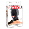 Fetish Fantasy Series Spandex Open-Mouth Hood - Unleash Sensory Pleasure with the Black Stretchable BDSM Headgear (Model #FFS-OMH001) for Him or Her - Adult Naughty Store