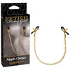 Fetish Fantasy Gold Chain Nipple Clamps - Model X1 - Adjustable Pressure - Unisex - Nipple Stimulation - Gold - Adult Naughty Store