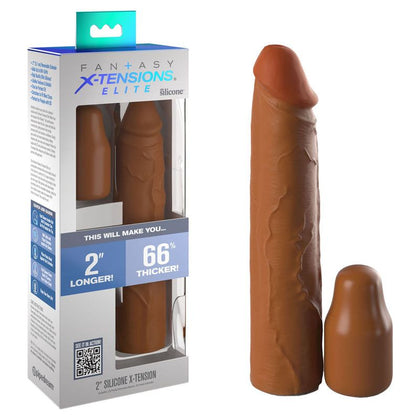 Fantasy X-Tensions Elite 2'' Silicone Extension - Tan: The Ultimate Pleasure Enhancer for Men and Couples
