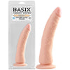 Basix Rubber Works Slim 7 - Premium Silicone Dildo for Intense G-Spot Stimulation - Black