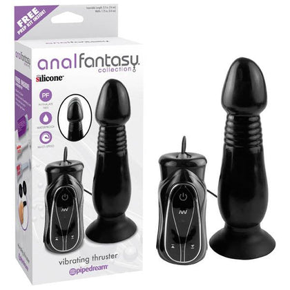 Introducing the Sensual Pleasures Vibrating Thruster - Model AF-789X: The Ultimate Anal Delight in Sultry Midnight Black
