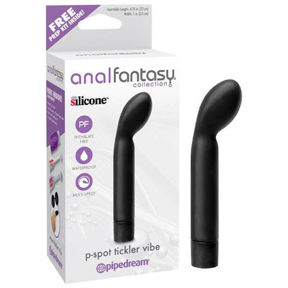 Introducing the Sensual Pleasures P-Spot Tickler Vibe - Model AP-456: The Ultimate Anal Delight for Him in Sultry Midnight Black! - Adult Naughty Store