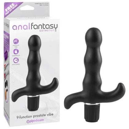 Introducing the Sensual Pleasures Anal Fantasy Collection 9-Function Prostate Vibe - Model AF-9P, designed for mind-blowing P-Spot stimulation and tantalizing pleasure.
