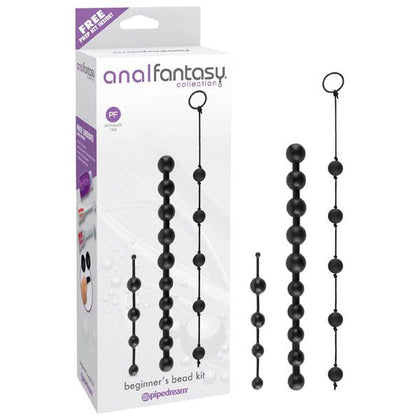 Introducing the Sensual Pleasures Anal Fantasy Collection Beginner's Bead Kit - Model ABK-101: A Sensuous Journey into Anal Delight for All Genders, Exploring the Depths of Pleasure in Sultry Black