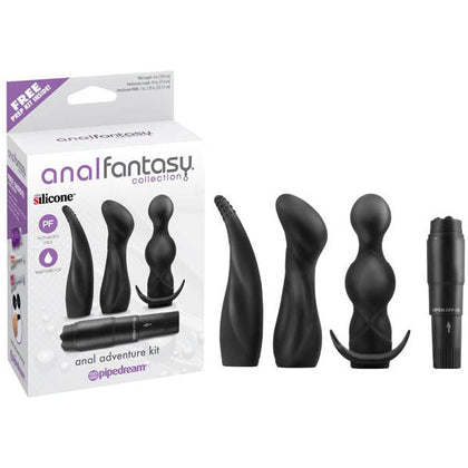 Anal Fantasy Collection Anal Adventure Kit - Ultimate Pleasure for All Genders, Intense Anal Stimulation, Model AF-789, Midnight Black