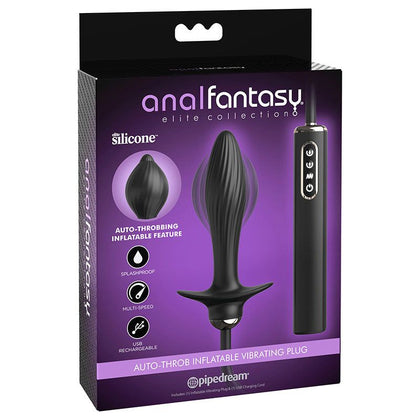 Introducing the Sensual Pleasure Co. Elite Auto-Throb Inflatable Vibrating Plug - Model EAT-500X - For Intense Anal Stimulation and Ultimate Satisfaction - Designed for All Genders - Explore  - Adult Naughty Store