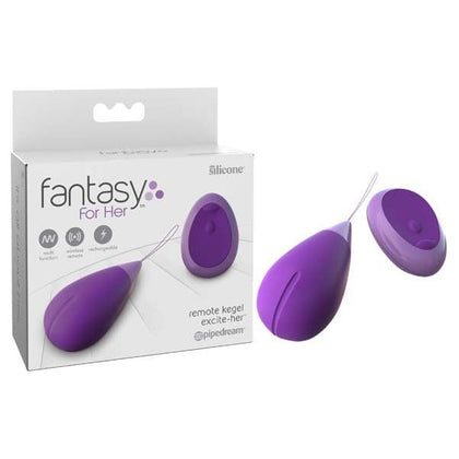 Fantasy For Her Remote Kegel Excite-Her: Powerful Vibrating Kegel Exerciser for Women - Model FHK-2000 - Intensify Pleasure and Strengthen Pelvic Muscles - Deep Purple